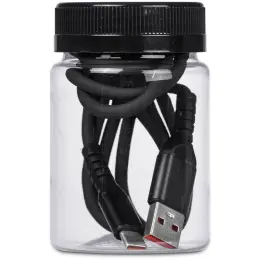 Altitude Capsit Fast Charge USB-A to Type-C Charging Cable in Jar Black Jar
